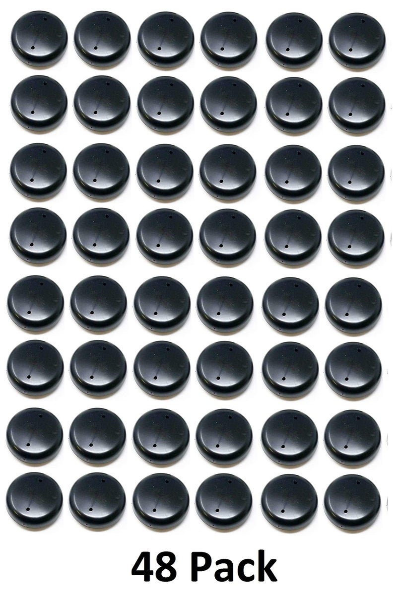 JSP Manufacturing Plastic 1.5-inch Wrought Iron Patio Furniture Glide Caps (48, Black) - Image 2